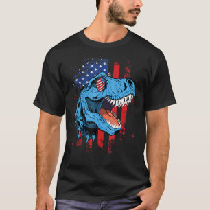 Dinosaurier 4. Juli Kinder Amerisaurus Trex Amerik T-Shirt