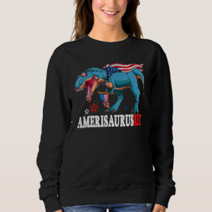 Dinosaurier 4. Juli Kinder Jungen Männer Amerisaur Sweatshirt