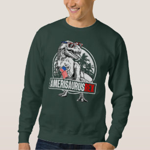 Dinosaurier 4. Juli Kinder Jungen Männer Amerisaur Sweatshirt