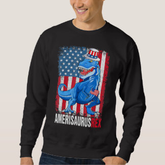 Dinosaurier 4. Juli Kinder Jungen Männer Amerisaur Sweatshirt