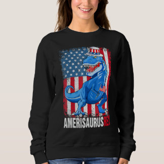 Dinosaurier 4. Juli Kinder Jungen Männer Amerisaur Sweatshirt