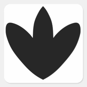 Dinosaurier-Abdruck Quadratischer Aufkleber