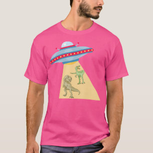 Dinosaurier Abductionaustinct Ufo Alien Spaceship T-Shirt