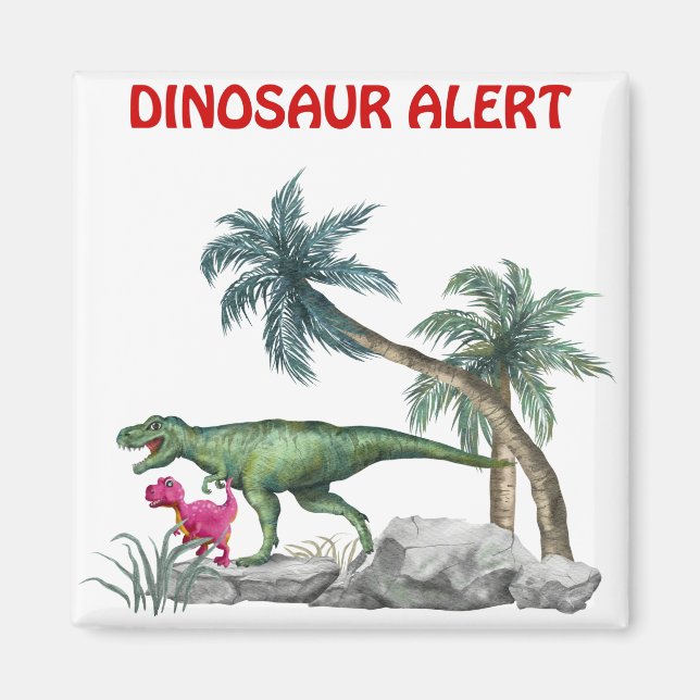 Dinosaurier Alert Magnet (Vorne)