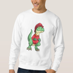 Dinosaurier als Feuerwehrmann mit Feuerhelm Sweatshirt