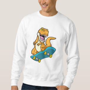 Dinosaurier als Skater mit Skateboard Sweatshirt
