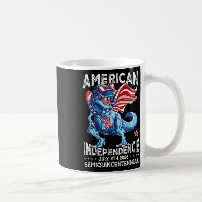 Dinosaurier American Flag 250. Jubiläum Rex Usa 4. Kaffeetasse (Rechts)