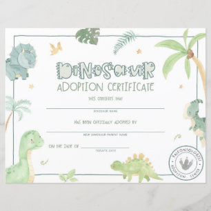 Dinosaurier-Annahmeurkunde