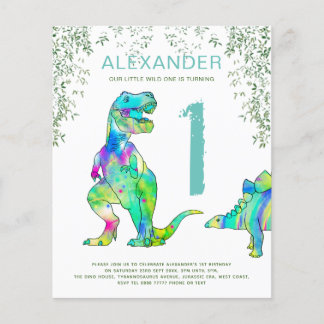Dinosaurier Aquarell 1. Geburtstags-Party