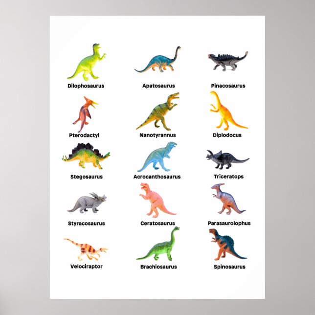 Dinosaurier-Array Poster (Vorne)
