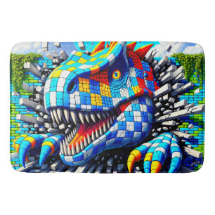 Dinosaurier Art Badematte
