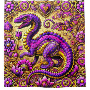 Dinosaurier Art Duschvorhang