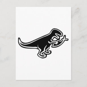 Dinosaurier aß Jesus Fish Postkarte