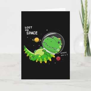 Dinosaurier-Astronaut Karte