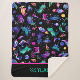 Dinosaurier Astronauten Wasserfarbraum Personalisi Sherpadecke