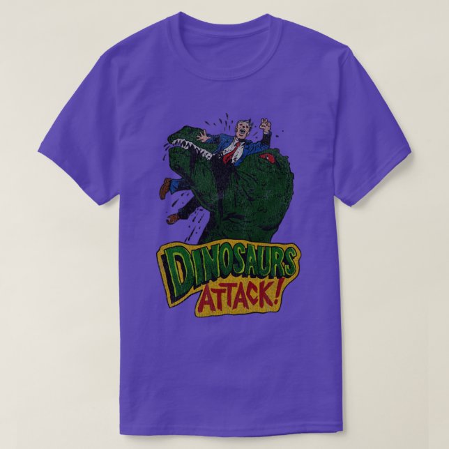 Dinosaurier-Attacken T-Shirt (Design vorne)