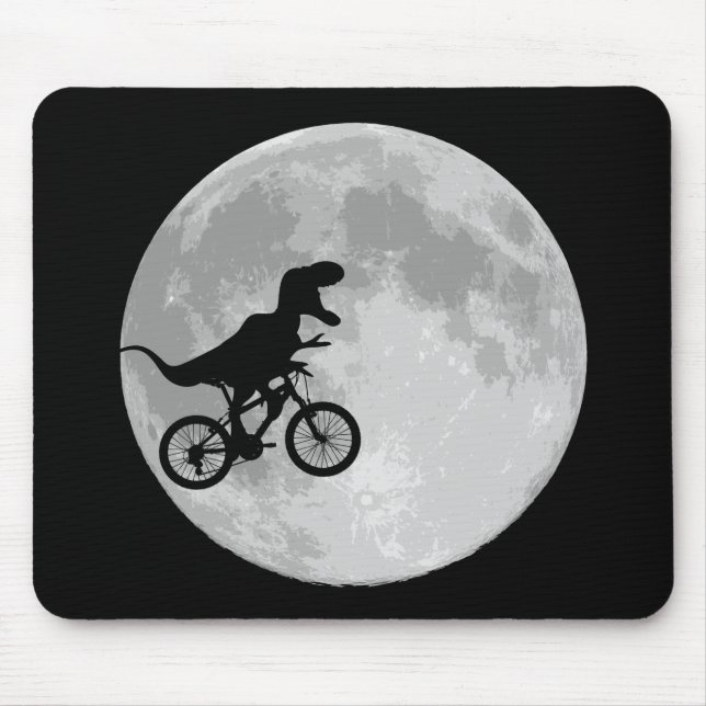 Dinosaurier auf einem Rad mit dem Mond Mousepad (Vorne)