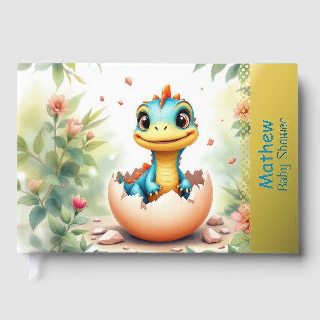 Dinosaurier aus der Eierdusche Gästebuch (Vorderseite)