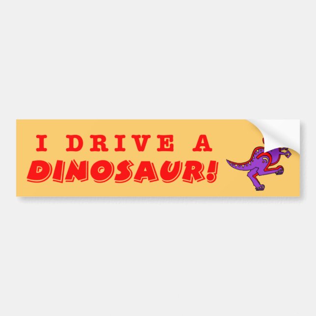 Dinosaurier Autoaufkleber (Vorne)