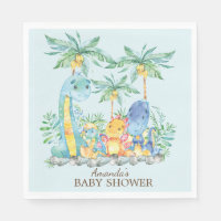 Dinosaurier Baby Shower Paper Napkins