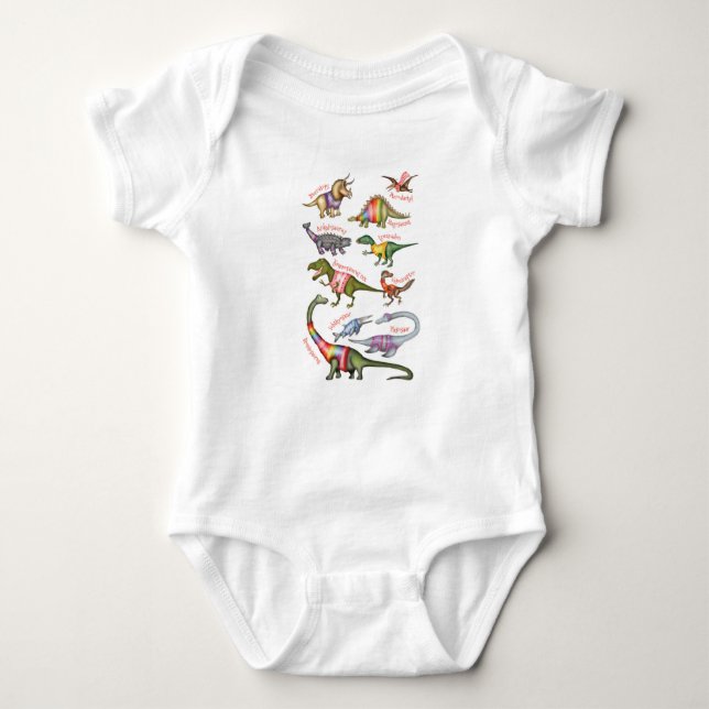 Dinosaurier-Babybodysuit Baby Strampler (Vorderseite)