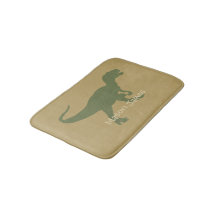 Dinosaurier-Bad-Matte T-Rex Silhouette-Camouflage
