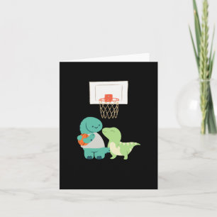 Dinosaurier Basketball spielen - Niedlich Karte