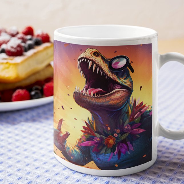 Dinosaurier, Beängstigend und Niedlich, Version 12 Kaffeetasse (Dinosaurs Scary & Cute version 12 Mug
)