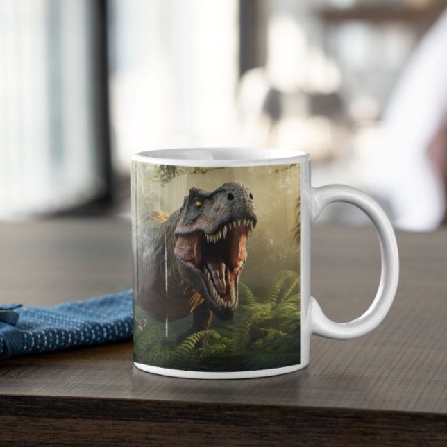 Dinosaurier, Beängstigend und Niedlich, Version 1  Kaffeetasse (Dinosaurs Scary & Cute version 1 Mug
)