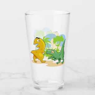 Dinosaurier beim Spielen Glas