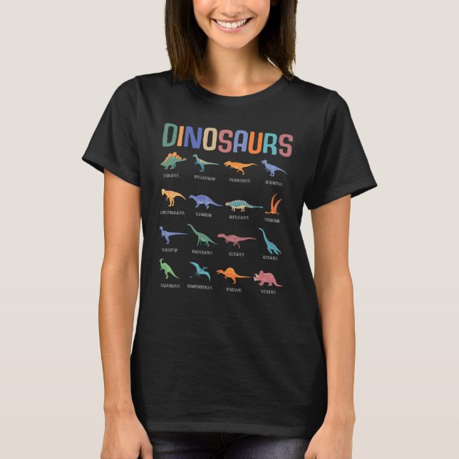 Dinosaurier Bildung Triceratops Stegosaurus Trex T-Shirt (Vorderseite)