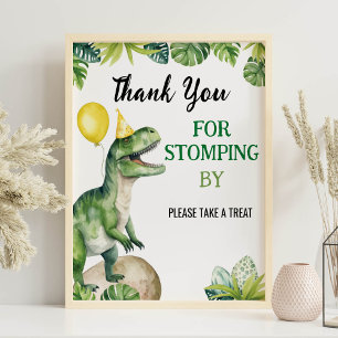 Dinosaurier Birthday Favor Sign Poster