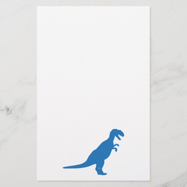 Dinosaurier Blue Briefpapier (Vorderseite)