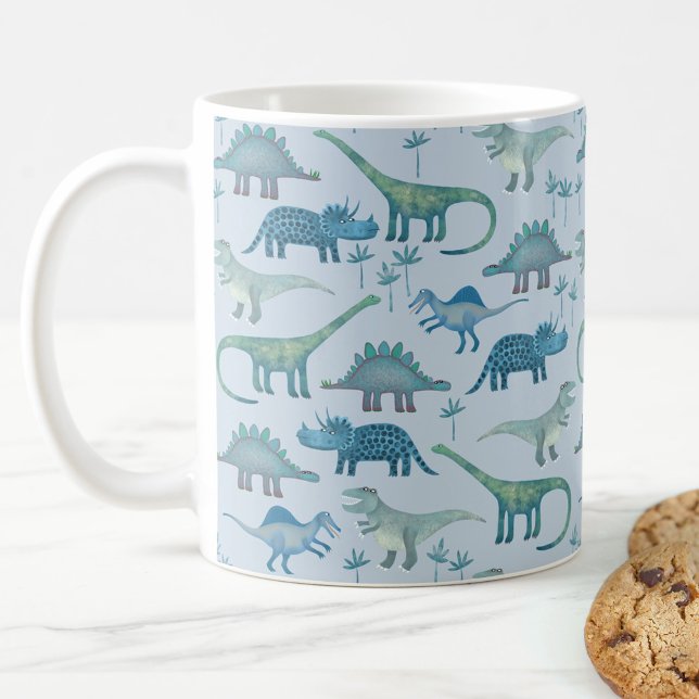 Dinosaurier Blue Kaffeetasse (Von Creator hochgeladen)