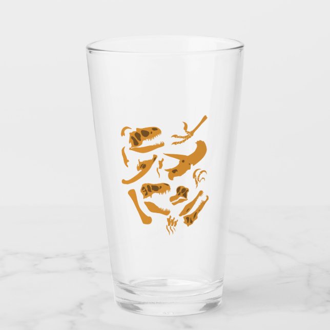 Dinosaurier Bones Glas (Vorderseite)
