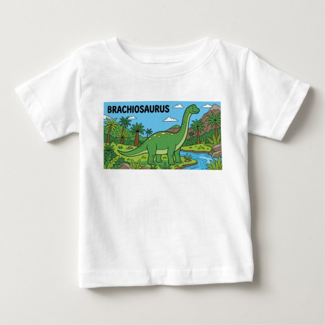Dinosaurier Brachiosaurus  Baby T-shirt (Vorderseite)