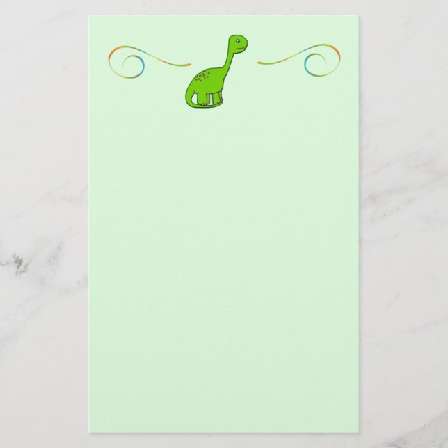 Dinosaurier Briefpapier (Vorderseite)