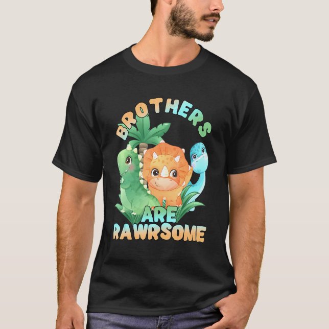 Dinosaurier Brüder sind rawrous rawr Siblings Step T-Shirt (Vorderseite)