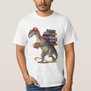 Dinosaurier Buchwurm - Niedlich Fantasy Reading Lo T-Shirt