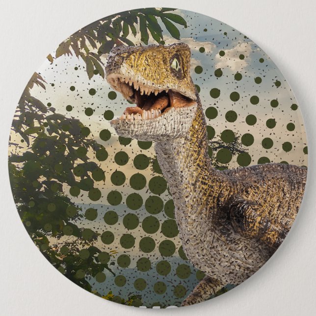 Dinosaurier Button (Vorderseite)