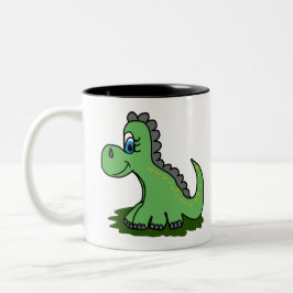 Dinosaurier-Cartoon Zweifarbige Tasse