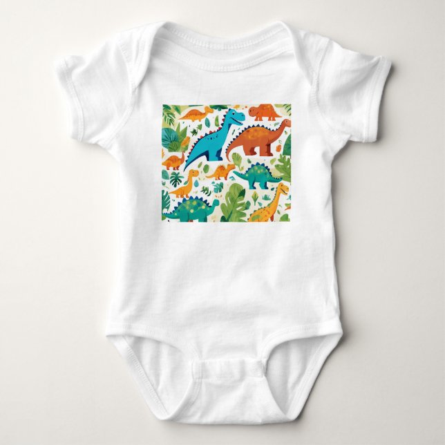 Dinosaurier-Charakterkleidung Baby Strampler (Vorderseite)