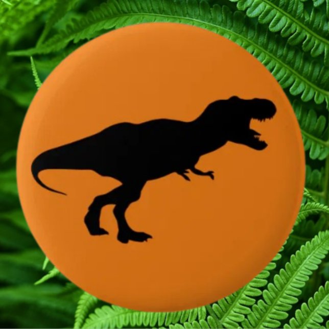 Dinosaurier Colorful Orange Button (Bring your dream party to life with our selection of quality Dinosaur themed party supplies )