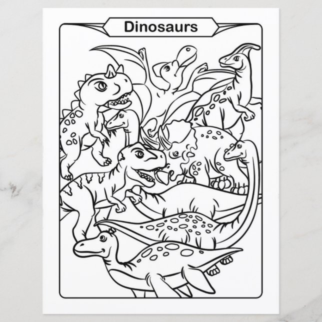 Dinosaurier Coloring Page (Vorderseite)