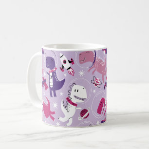 Dinosaurier, Cute Dinosaurier, Sterne, Raumschiff Kaffeetasse