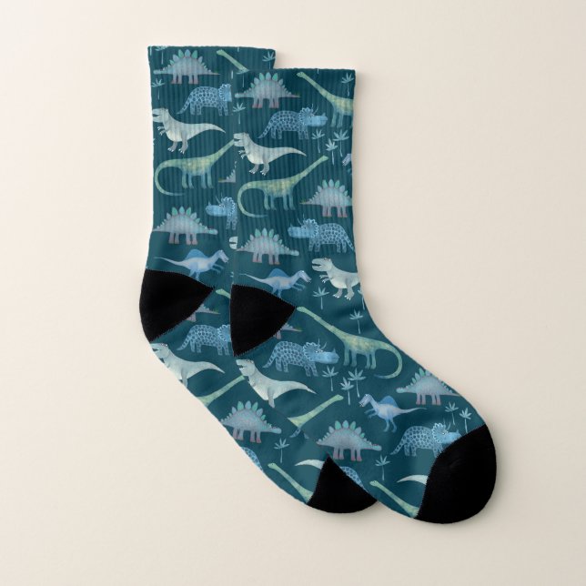 Dinosaurier Dark Pattern Socken (Paar)