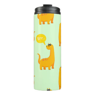 Dinosaurier Delight: Das helle Muster der Kinder. Thermosbecher