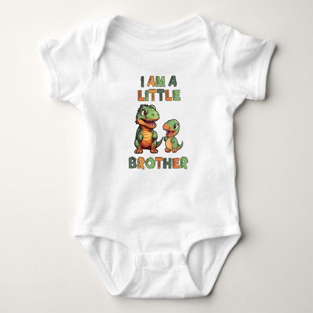 Dinosaurier der kleine Bruder Baby Bodysuit Baby Strampler (Vorderseite)