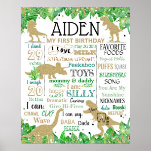 Dinosaurier Dino Birthday Kreide Schild Junge