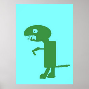 Dinosaurier Dino, extra großes Poster, Kinder Kuns Poster